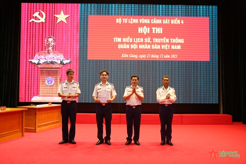 Vùng Cảnh sát biển 4 sôi nổi Hội thi tìm hiểu lịch sử, truyền thống Quân đội nhân dân Việt Nam